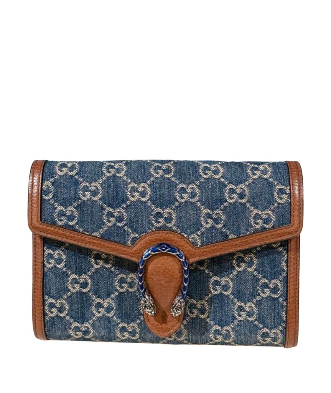 GUCCI Синяя деним сумка через плечо, фото 1