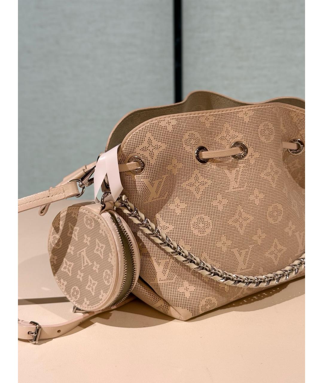 LOUIS VUITTON Бежевая кожаная сумка тоут, фото 2