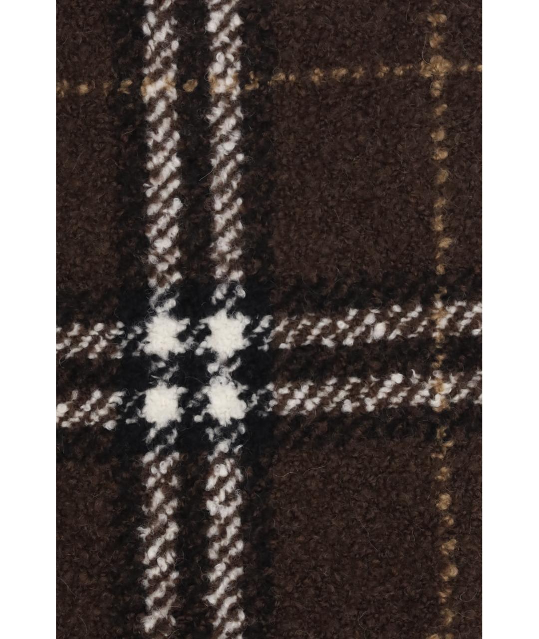 BURBERRY Коричневый шерстяной шарф, фото 3