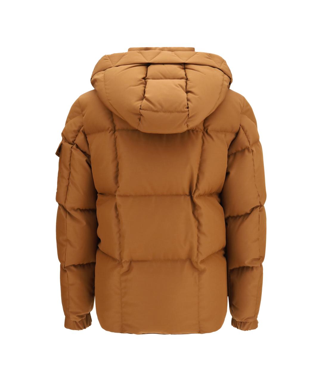 MONCLER Коричневая полиэстеровая куртка, фото 2