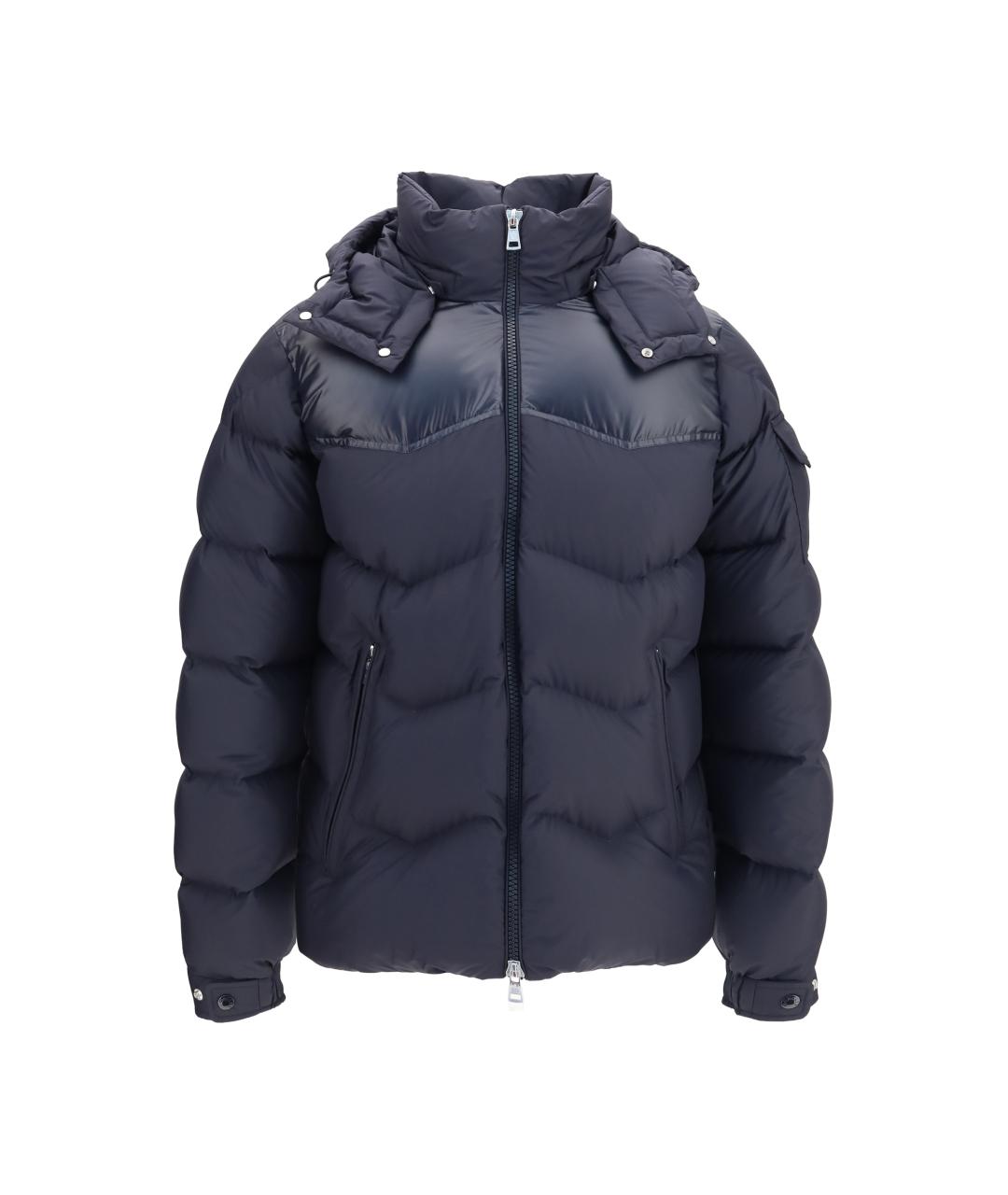 MONCLER Темно-синий пуховик, фото 1