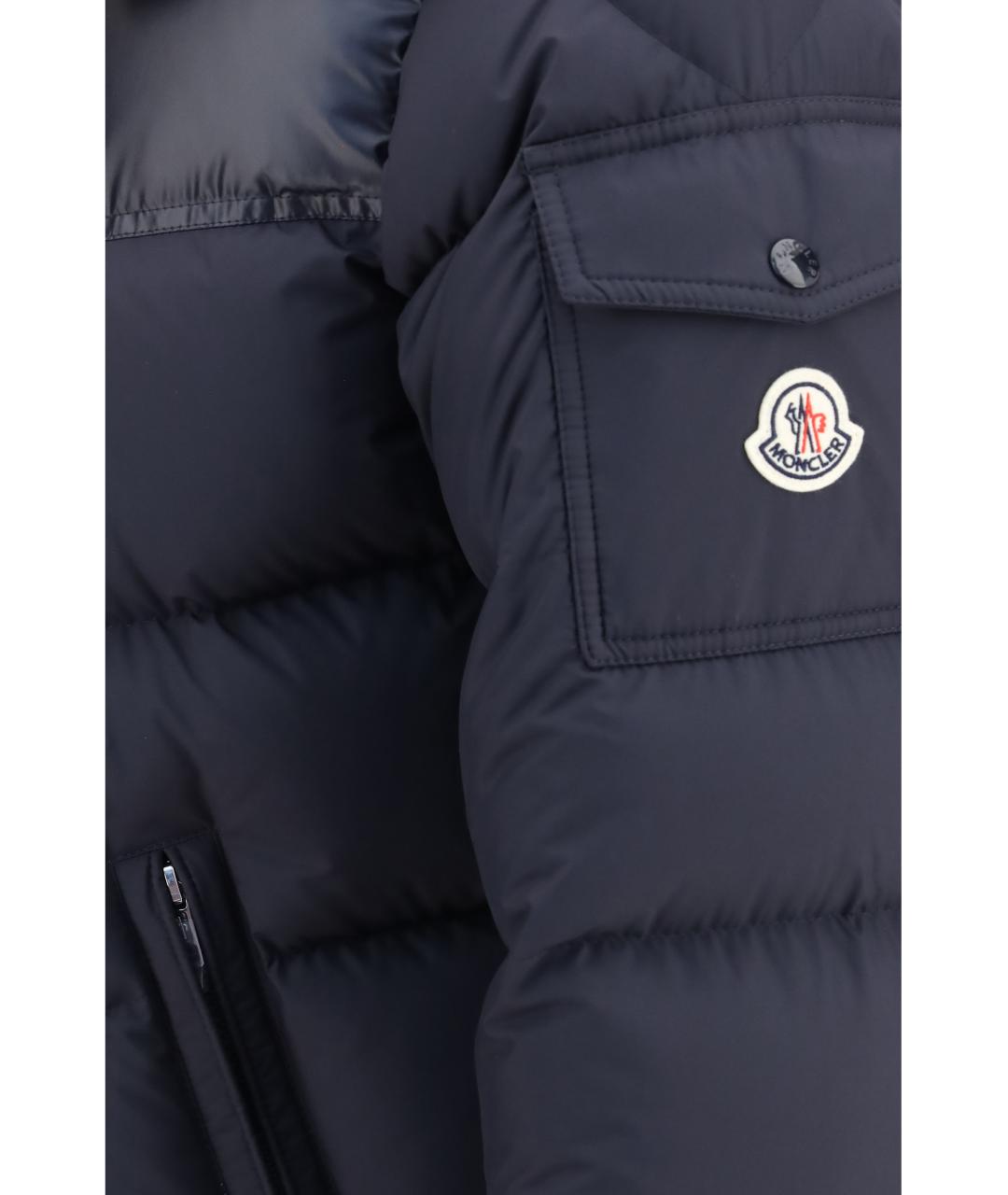 MONCLER Темно-синий пуховик, фото 3