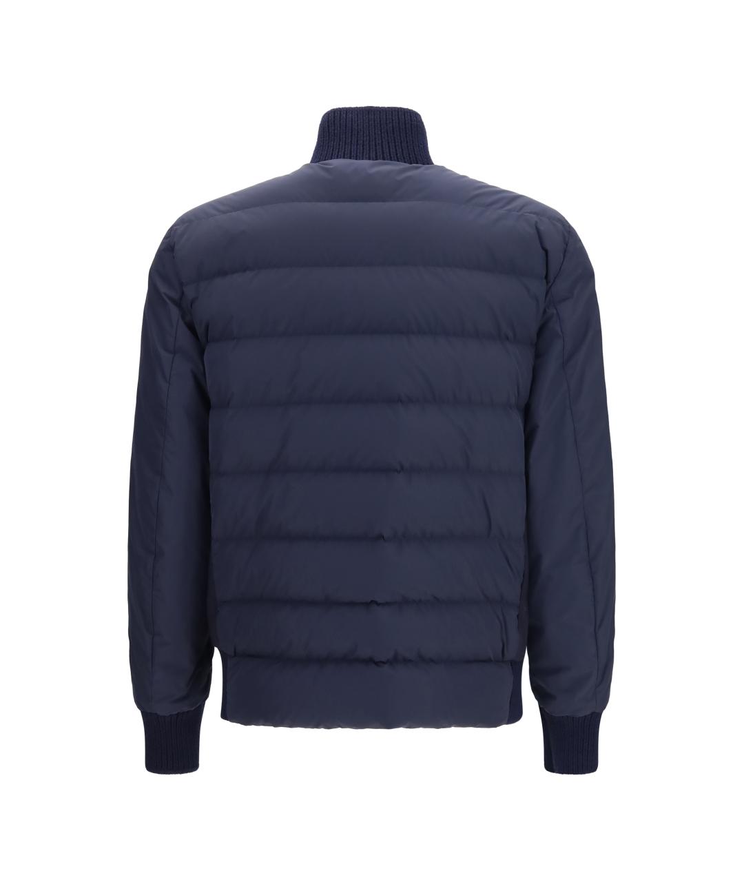 MONCLER Синяя синтетическая куртка, фото 2