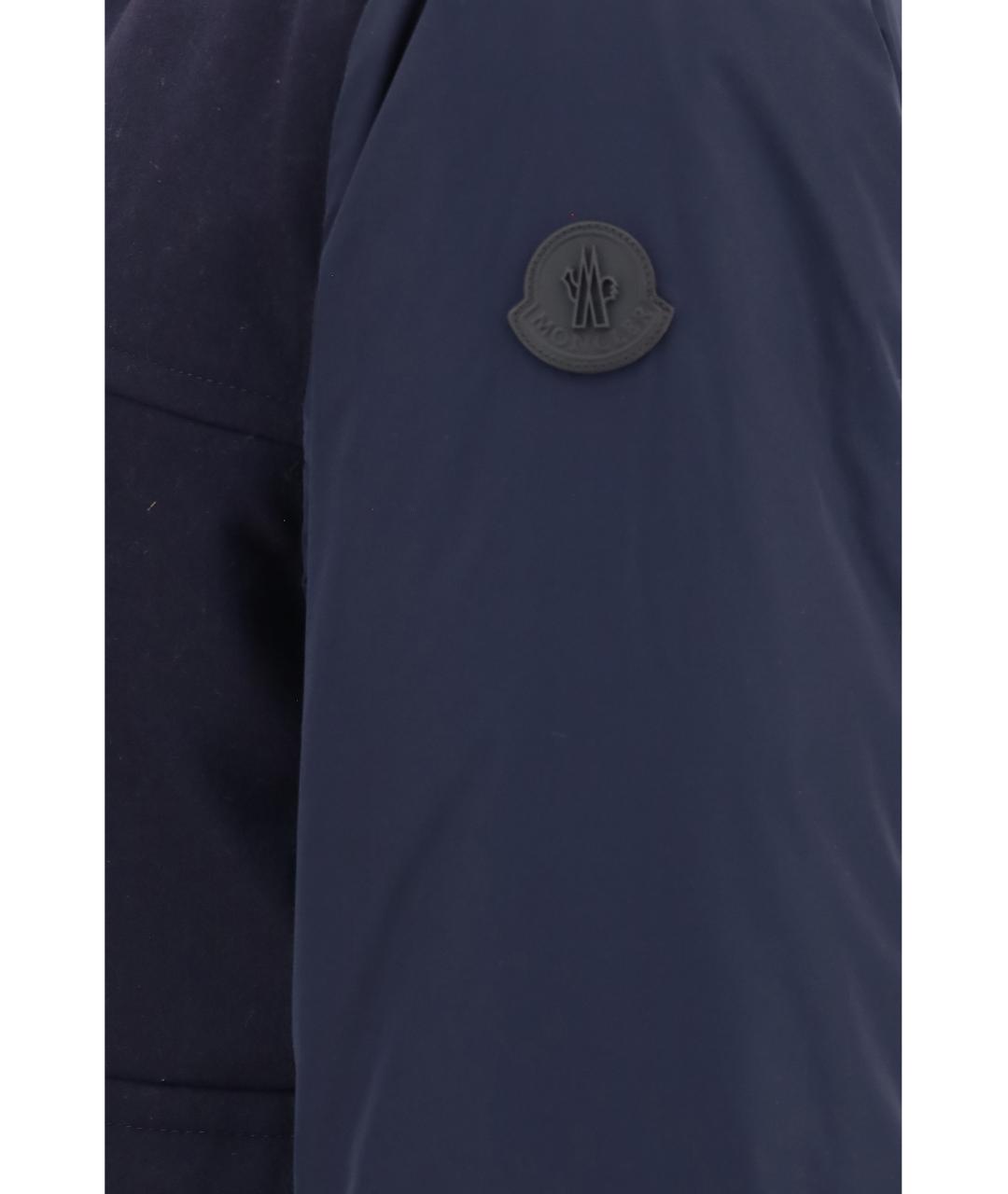 MONCLER Синяя синтетическая куртка, фото 3