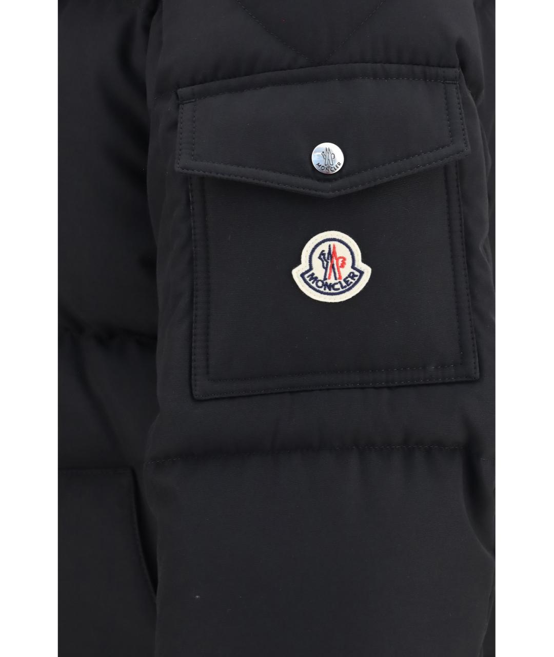 MONCLER Черный пуховик, фото 3