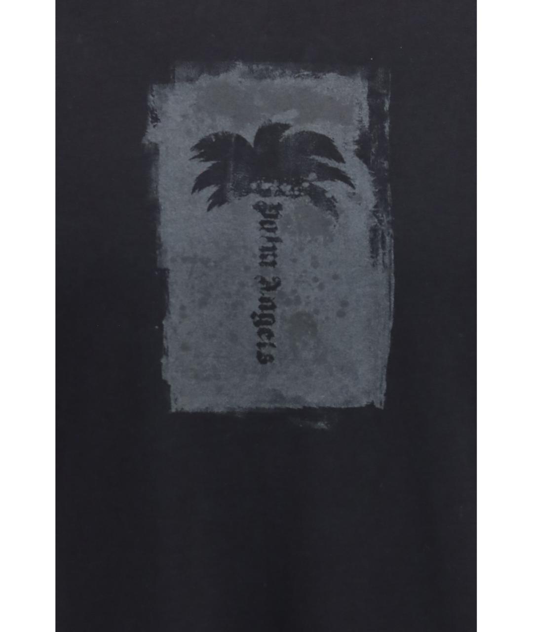 PALM ANGELS Черная хлопковая футболка, фото 3
