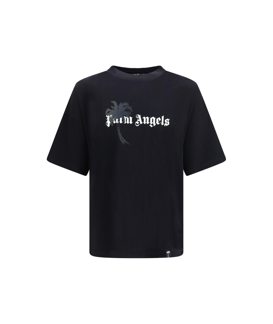 PALM ANGELS Черная хлопковая футболка, фото 1