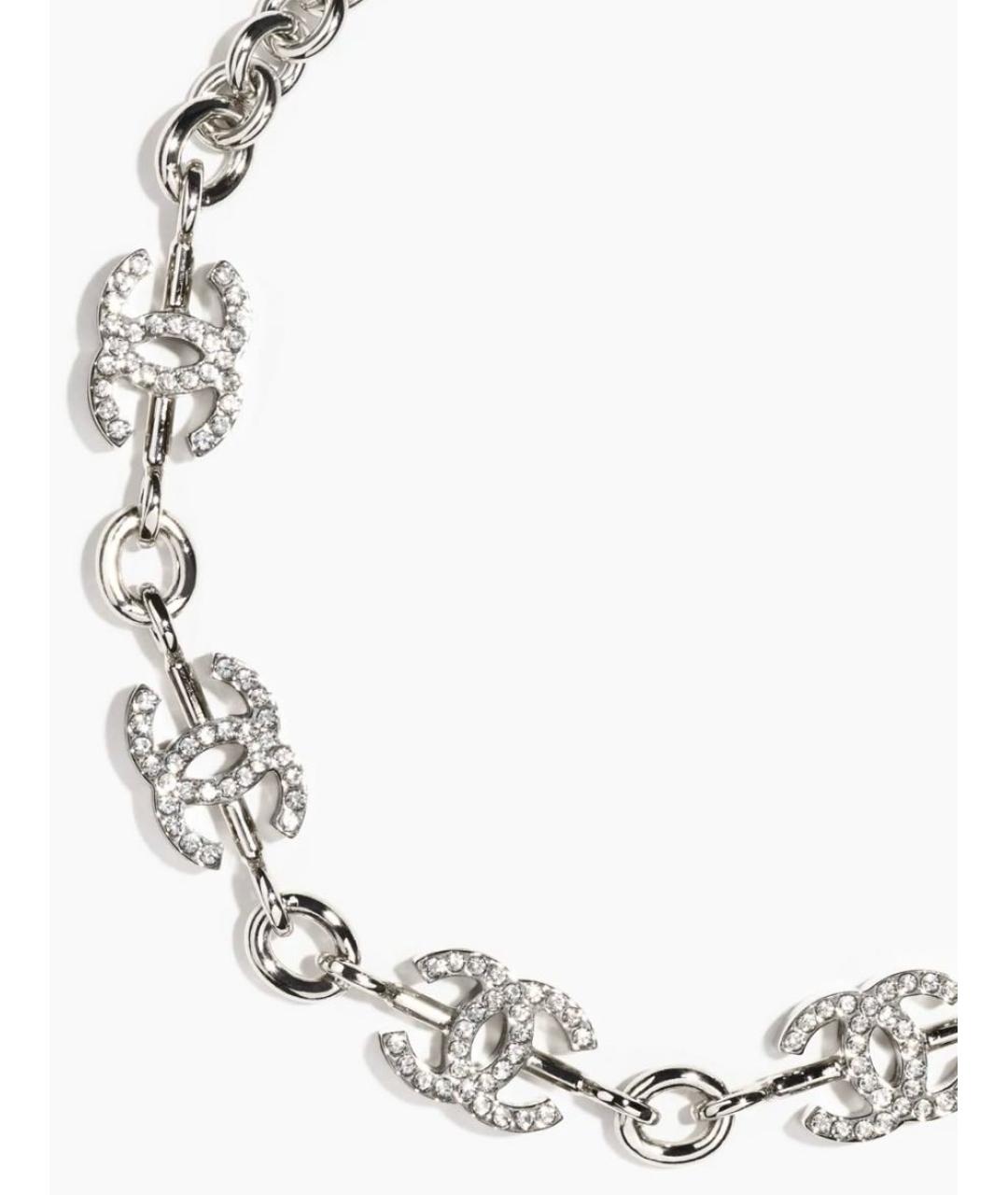 CHANEL Серебряное металлическое колье, фото 3