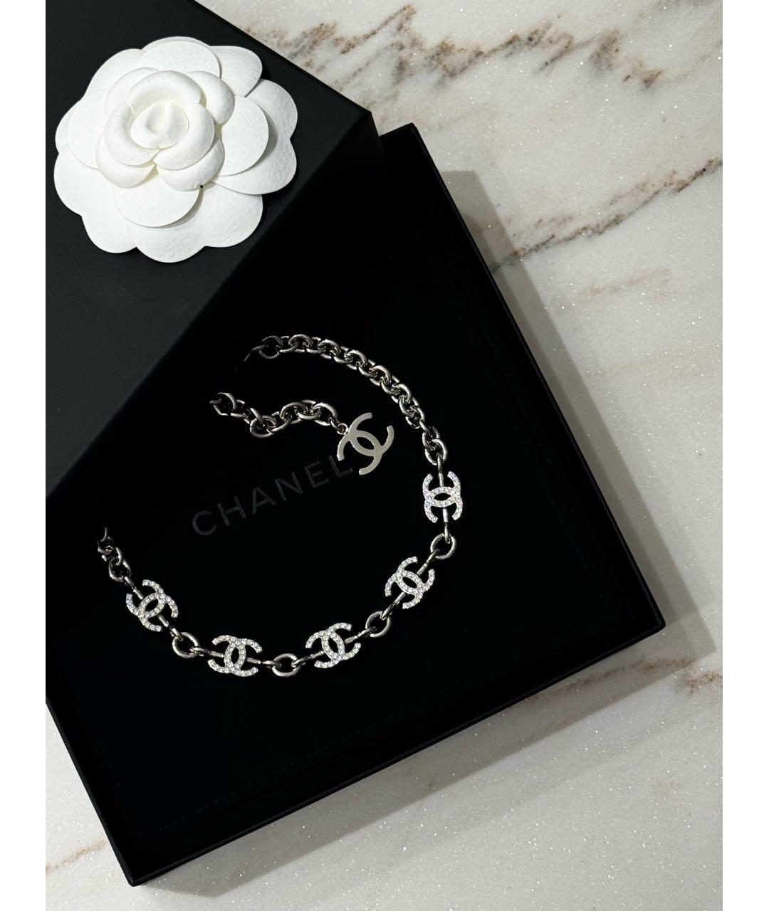 CHANEL Серебряное металлическое колье, фото 4