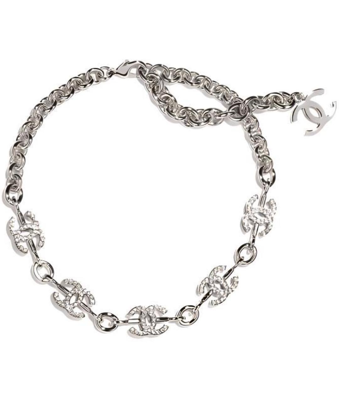 CHANEL Серебряное металлическое колье, фото 1