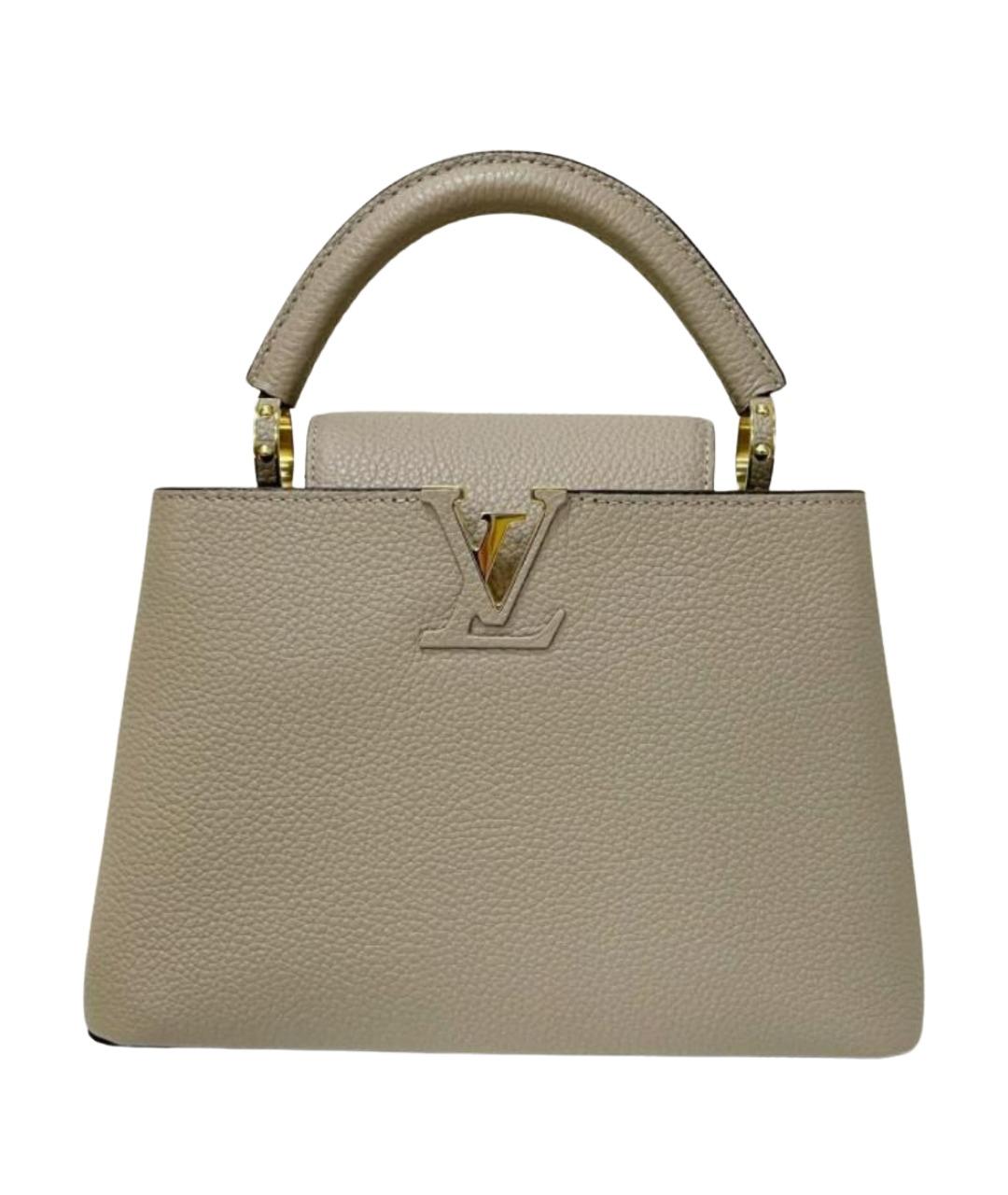 LOUIS VUITTON Серая кожаная сумка тоут, фото 1