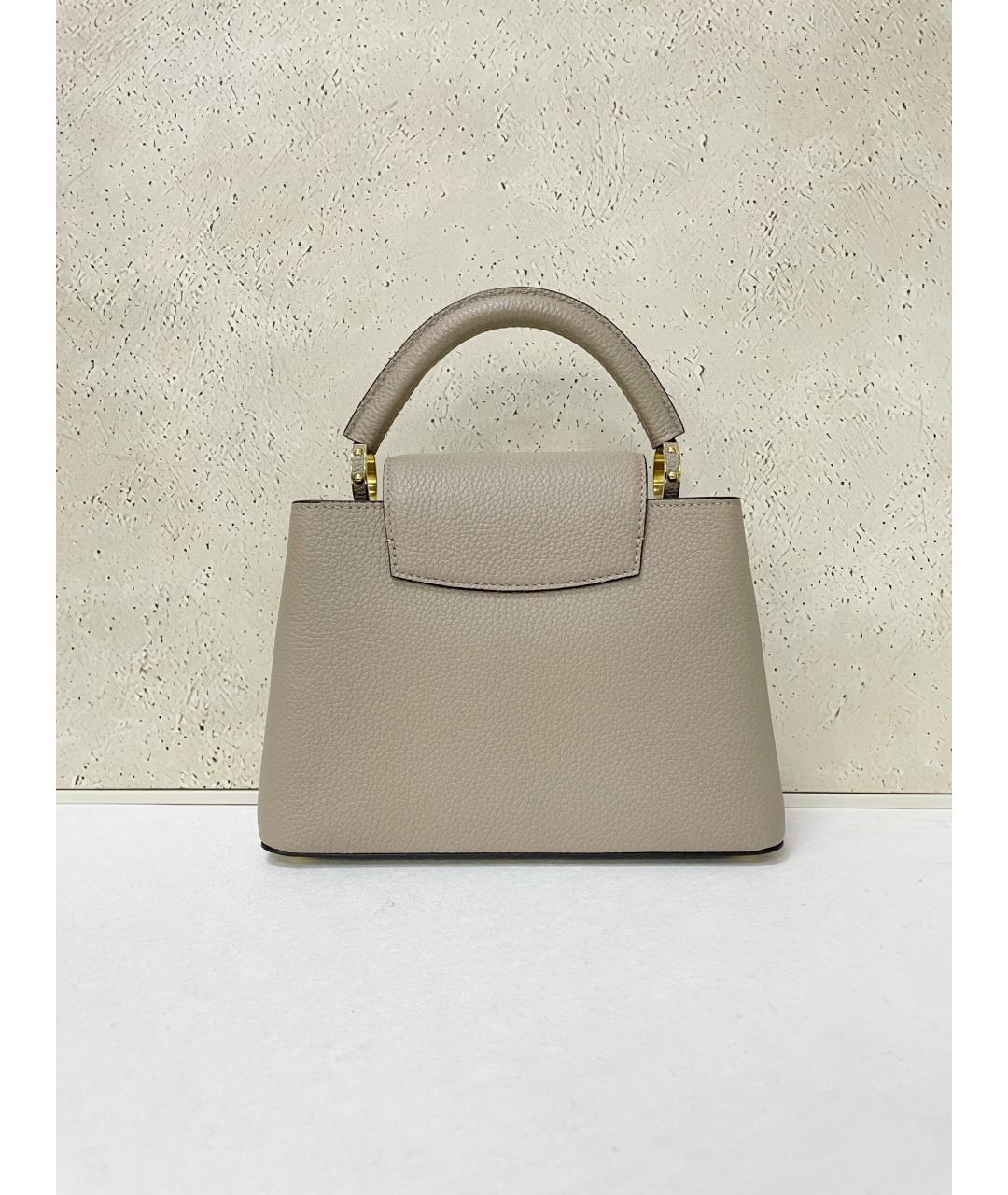 LOUIS VUITTON Серая кожаная сумка тоут, фото 2