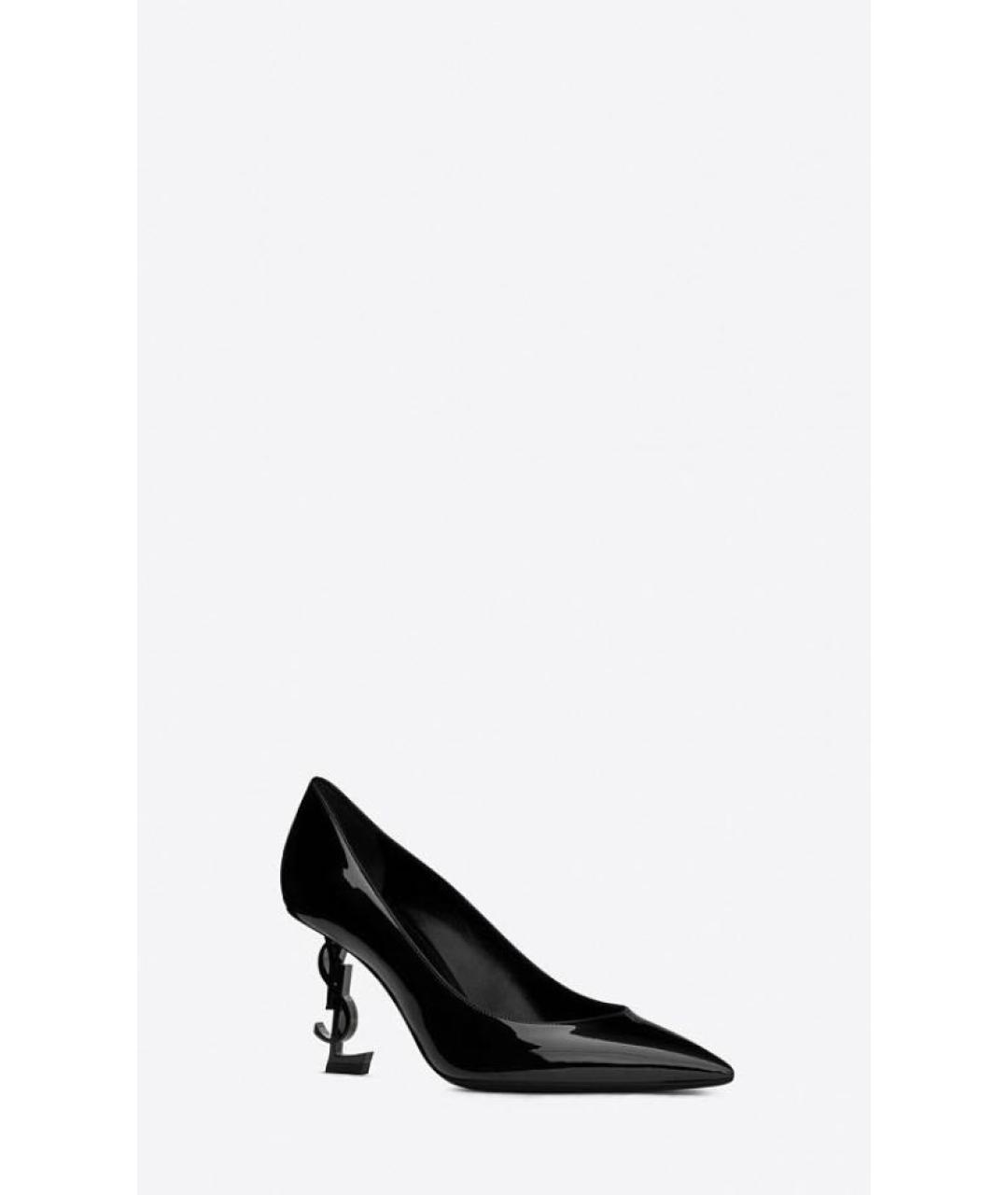 SAINT LAURENT Черные туфли из лакированной кожи, фото 3