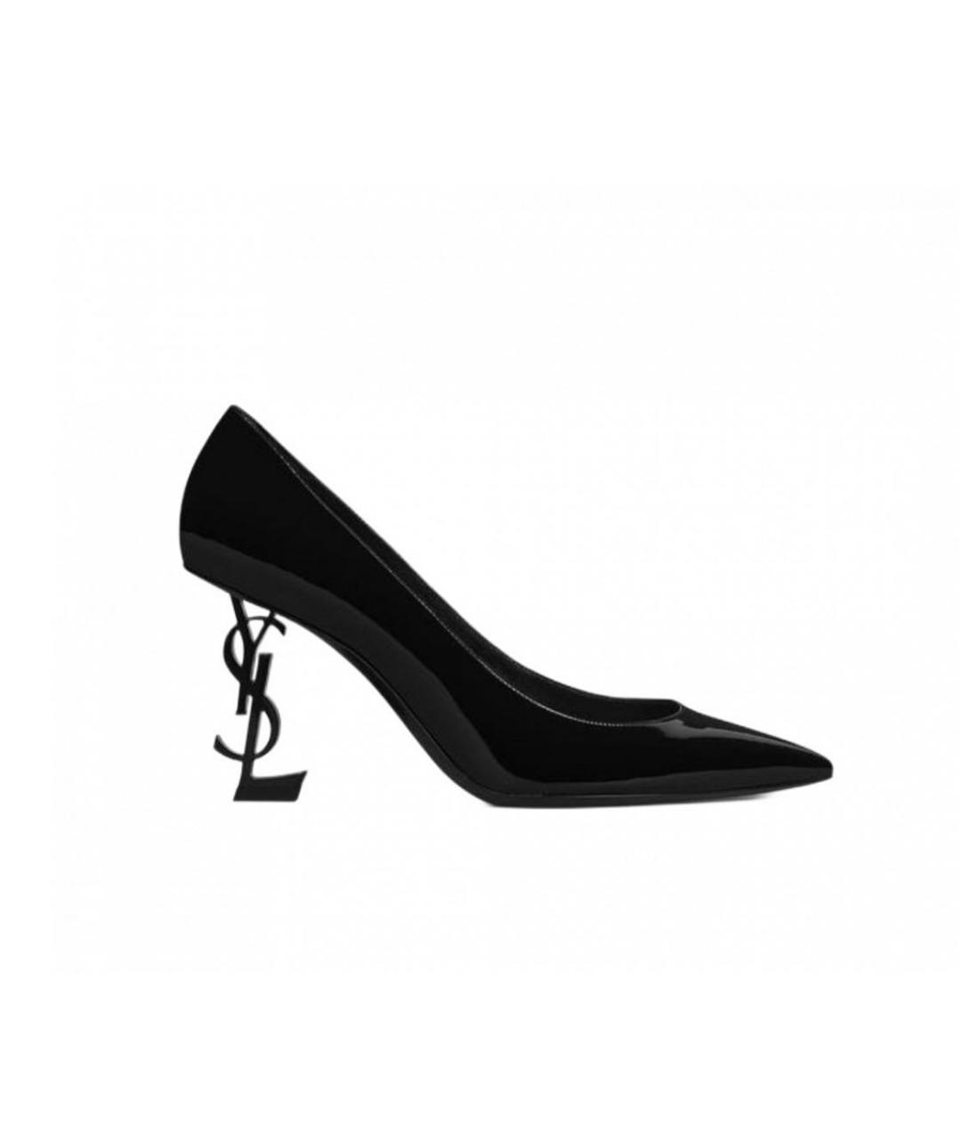 SAINT LAURENT Черные туфли из лакированной кожи, фото 6