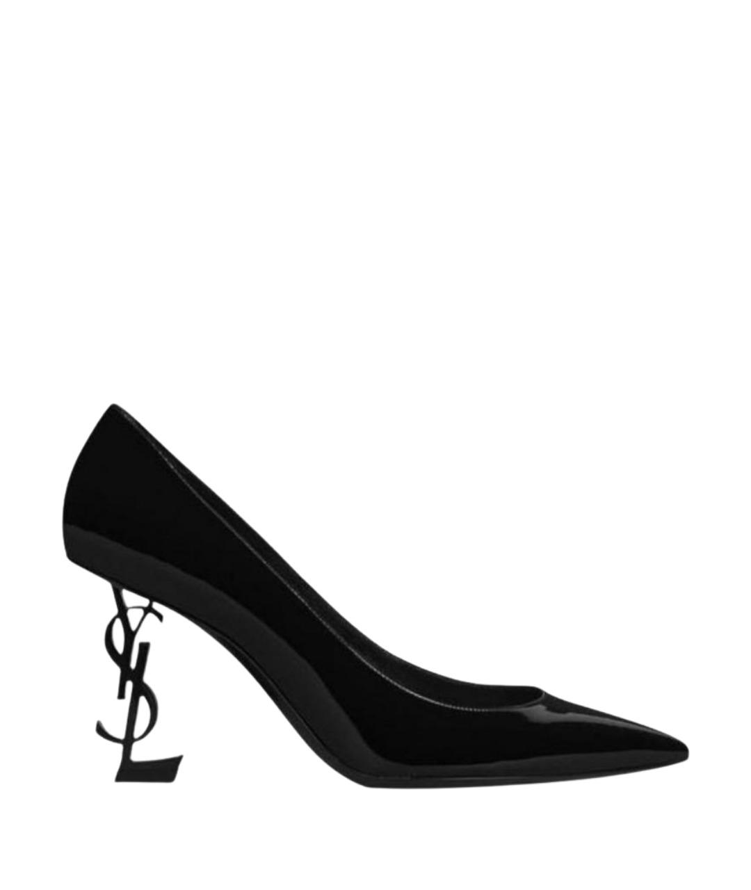 SAINT LAURENT Черные туфли из лакированной кожи, фото 1