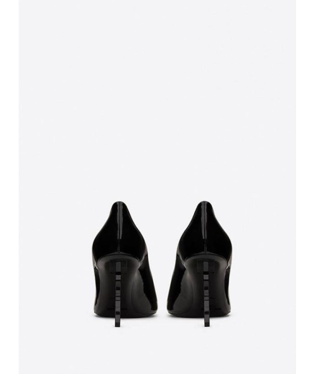 SAINT LAURENT Черные туфли из лакированной кожи, фото 4