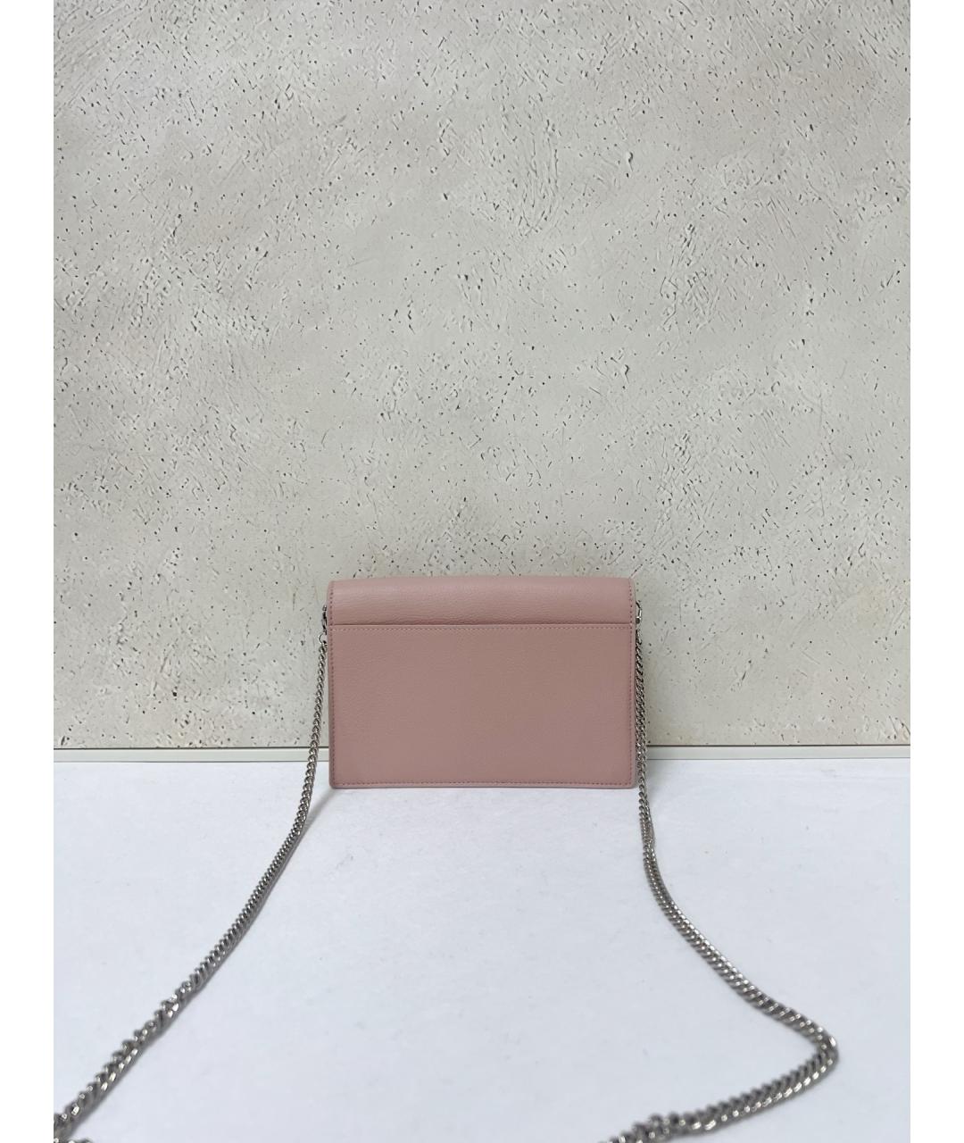 LOUIS VUITTON Розовая кожаная сумка через плечо, фото 2