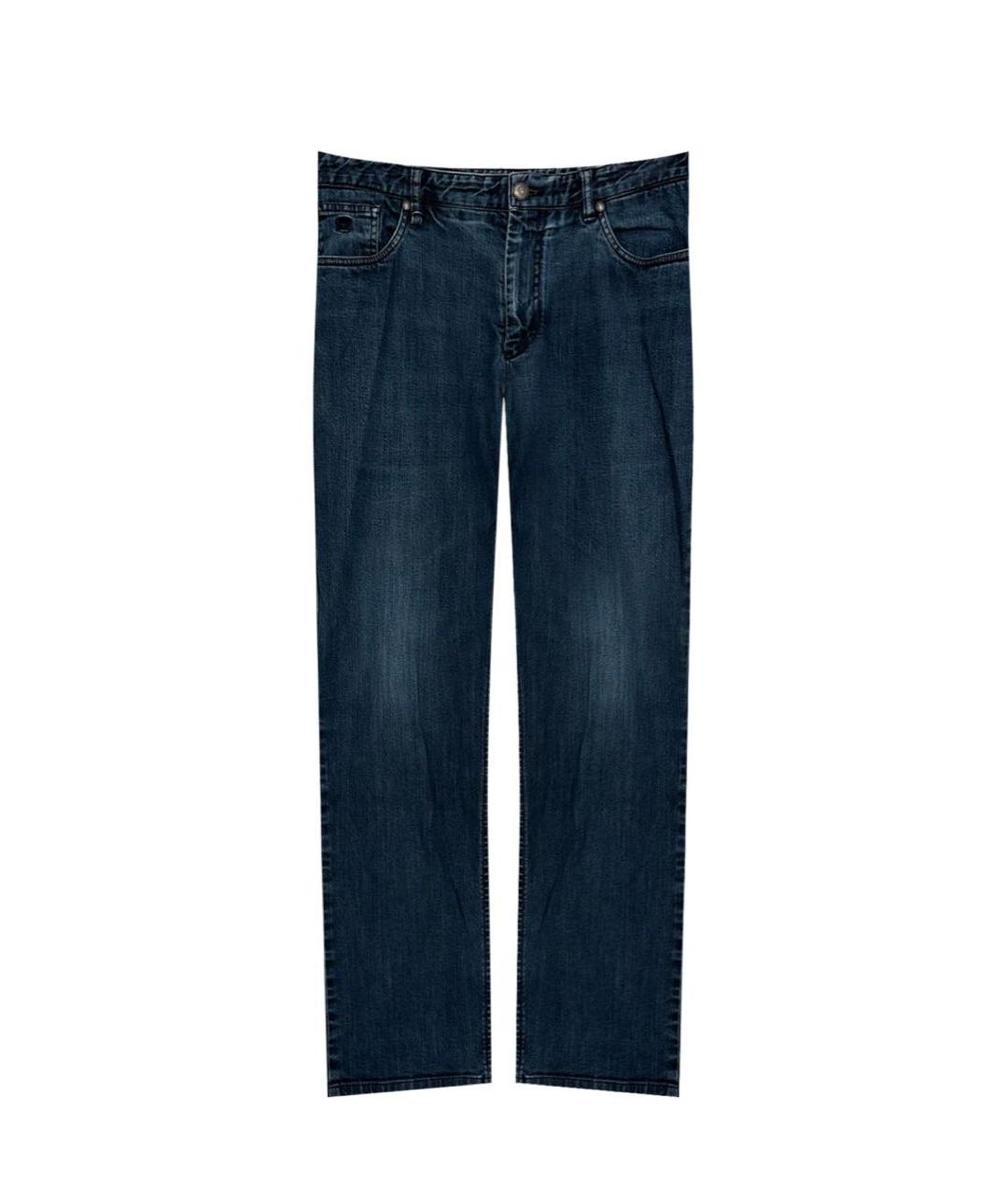 ZEGNA Синие хлопковые прямые джинсы, фото 1