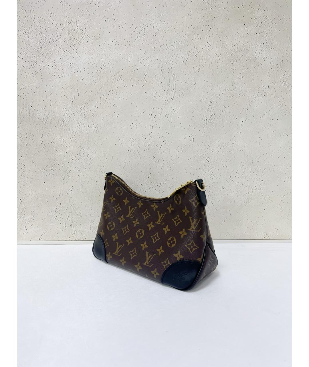 LOUIS VUITTON Коричневая кожаная сумка через плечо, фото 4