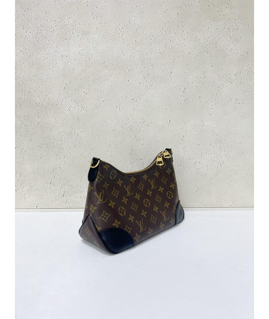 LOUIS VUITTON Коричневая кожаная сумка через плечо, фото 3