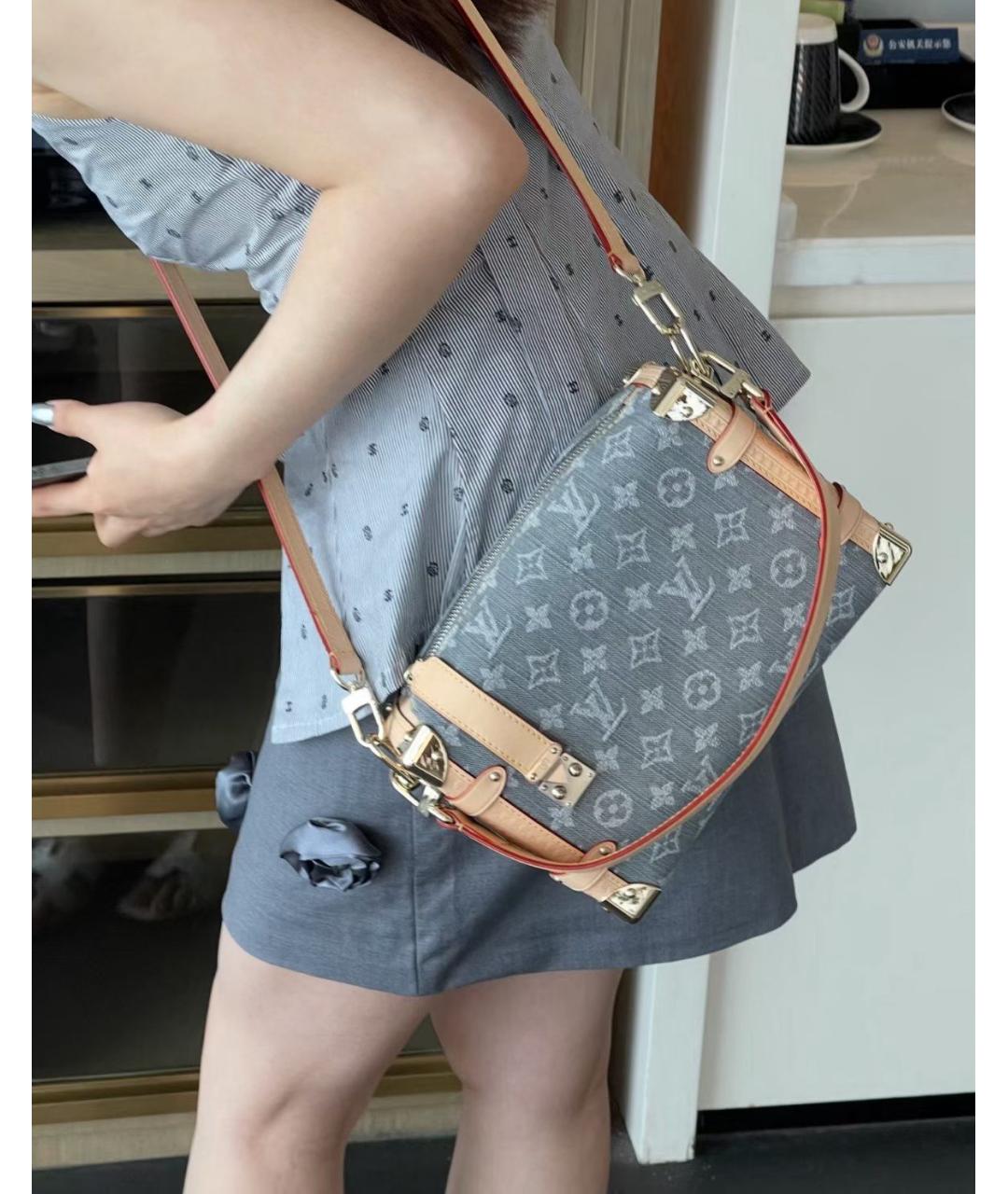 LOUIS VUITTON Серая деним сумка через плечо, фото 6