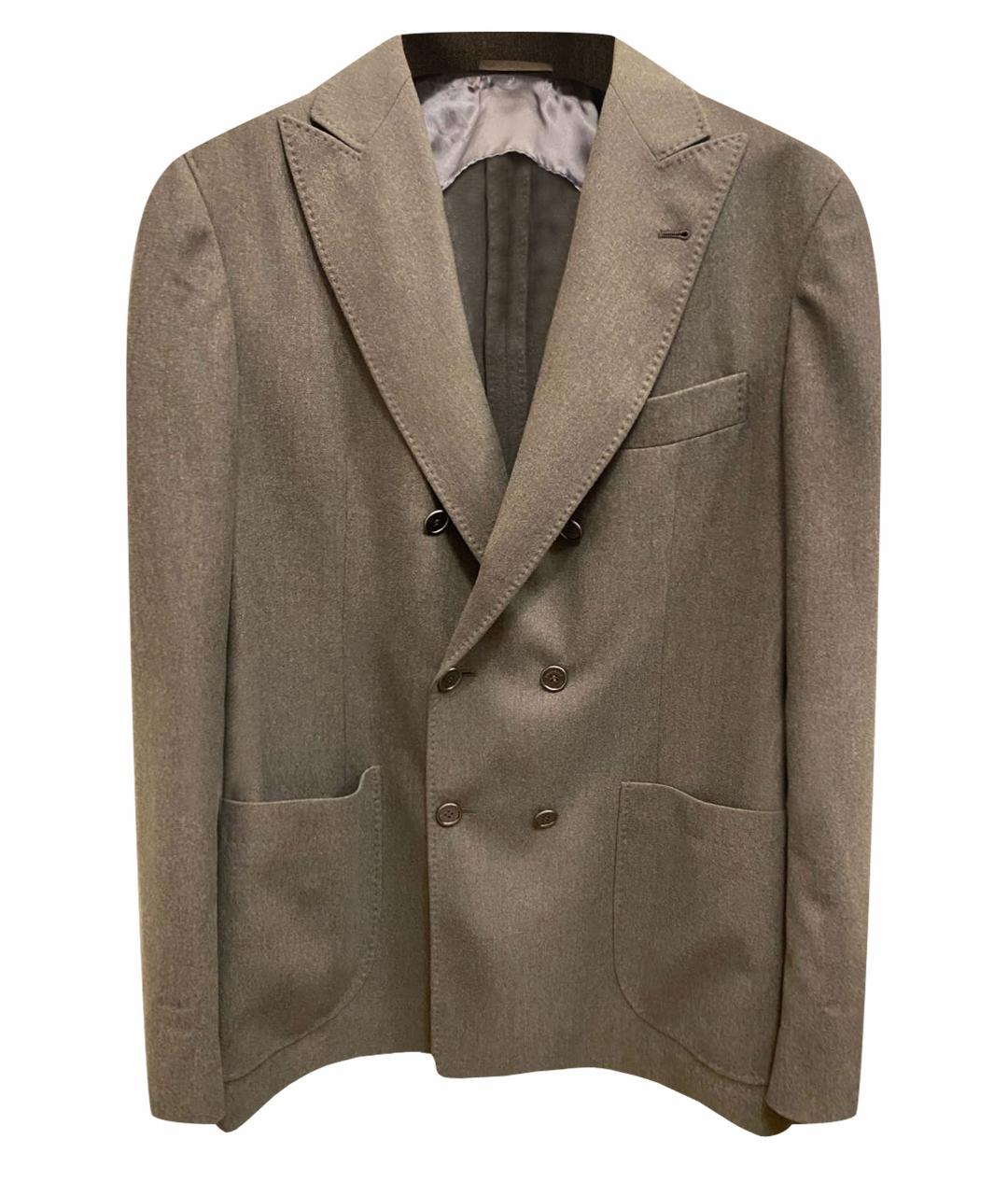 BRUNELLO CUCINELLI Зеленый шерстяной пиджак, фото 1