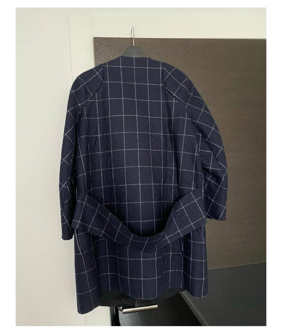 JACQUEMUS Темно-синее шерстяное пальто, фото 3