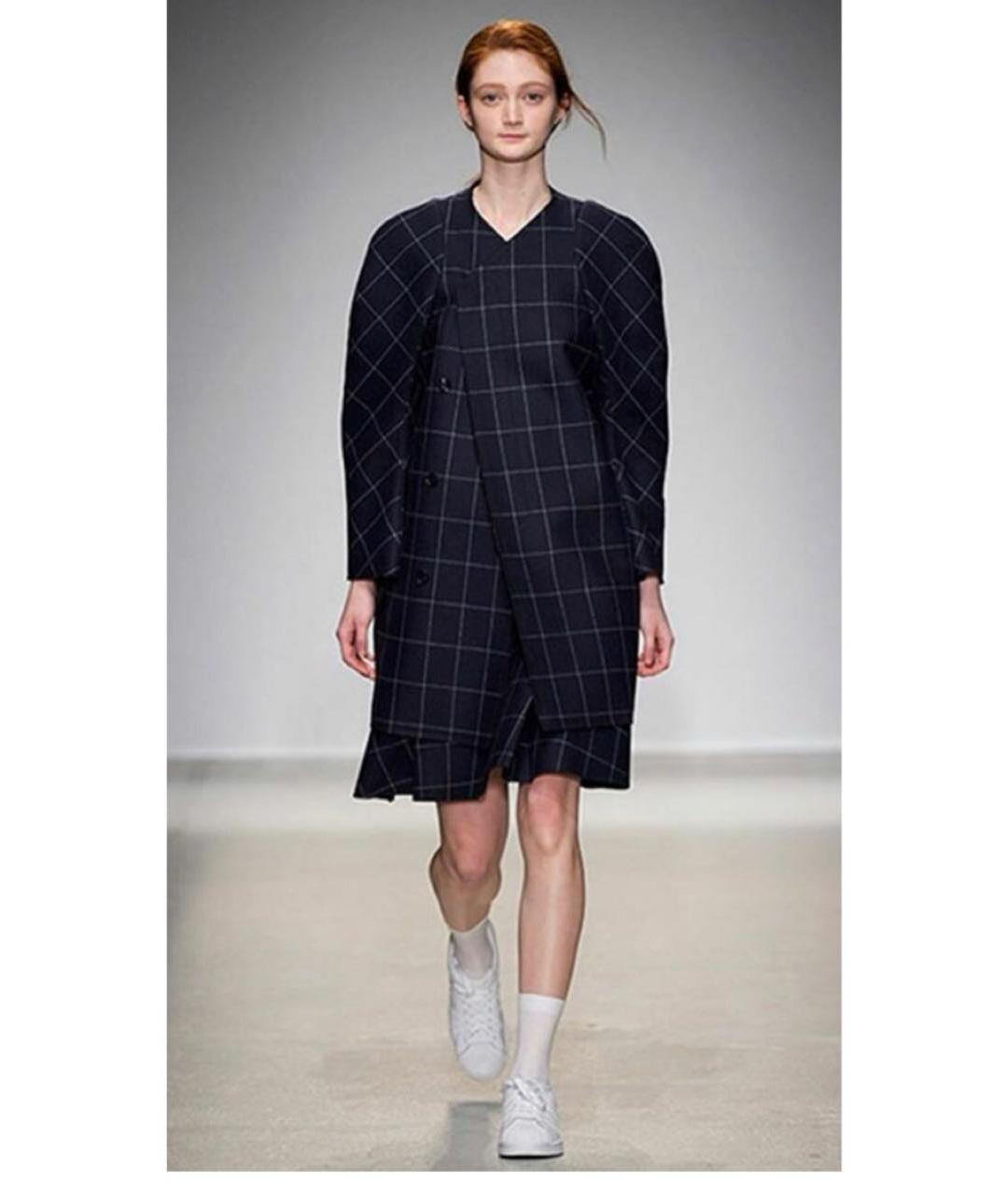 JACQUEMUS Темно-синее шерстяное пальто, фото 5