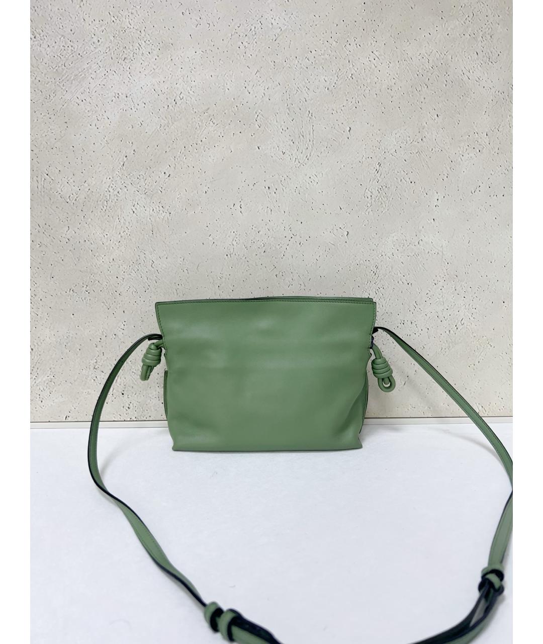 LOEWE Зеленая кожаная сумка через плечо, фото 2