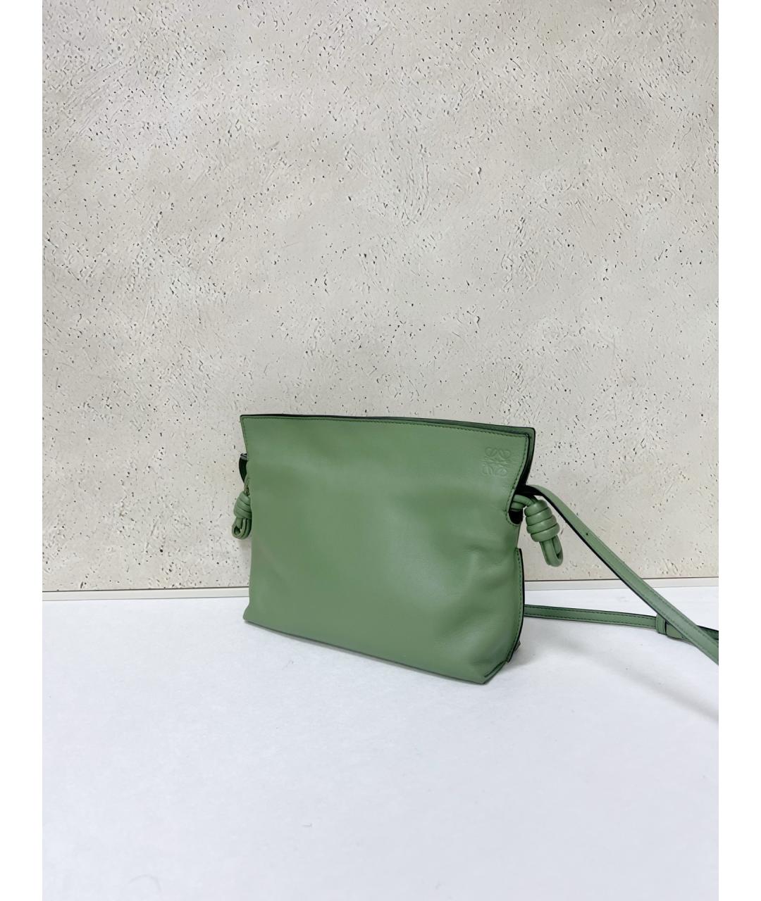 LOEWE Зеленая кожаная сумка через плечо, фото 4