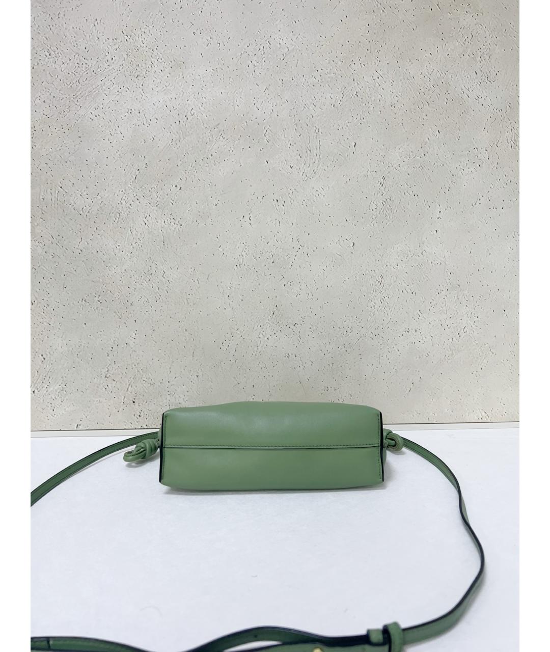 LOEWE Зеленая кожаная сумка через плечо, фото 5