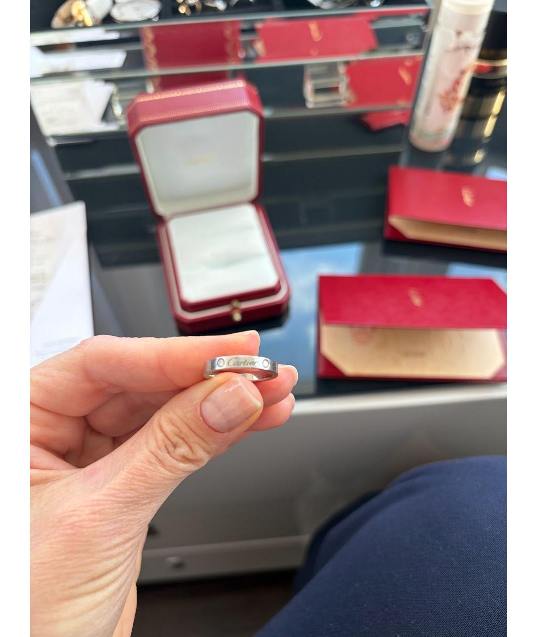 CARTIER Серебряное платиновое кольцо, фото 4