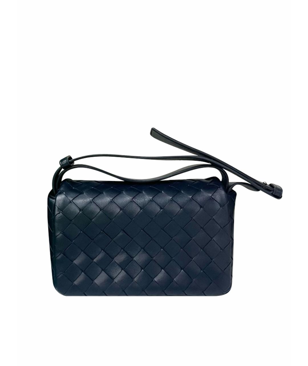 BOTTEGA VENETA Синяя кожаная сумка через плечо, фото 1