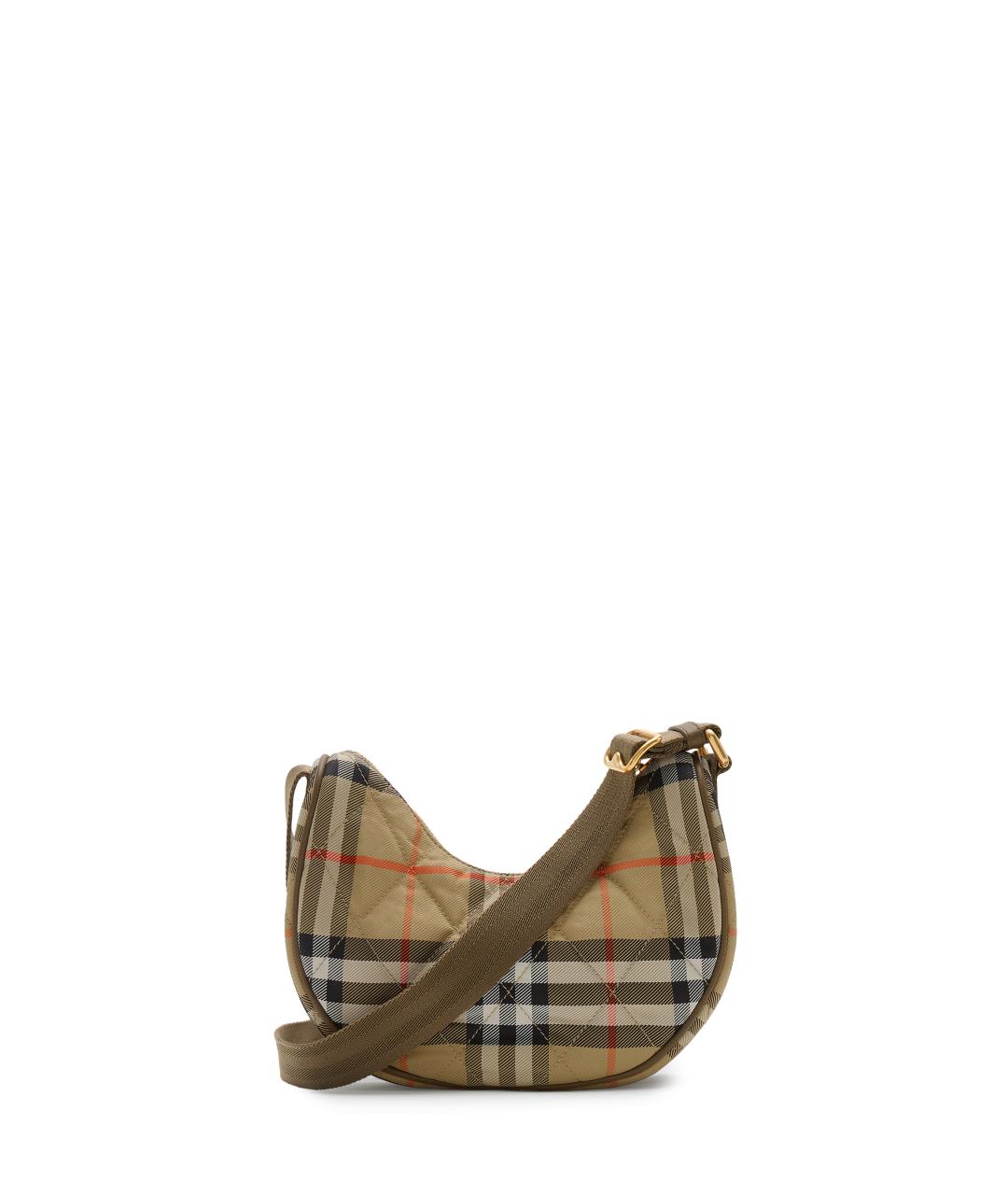 BURBERRY Бежевая синтетическая сумка через плечо, фото 3