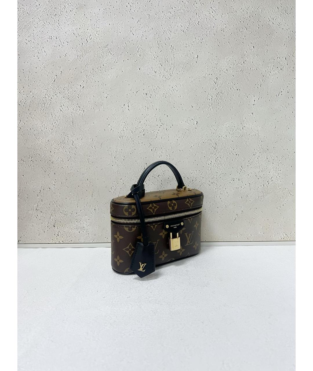 LOUIS VUITTON Коричневая сумка тоут из искусственной кожи, фото 3
