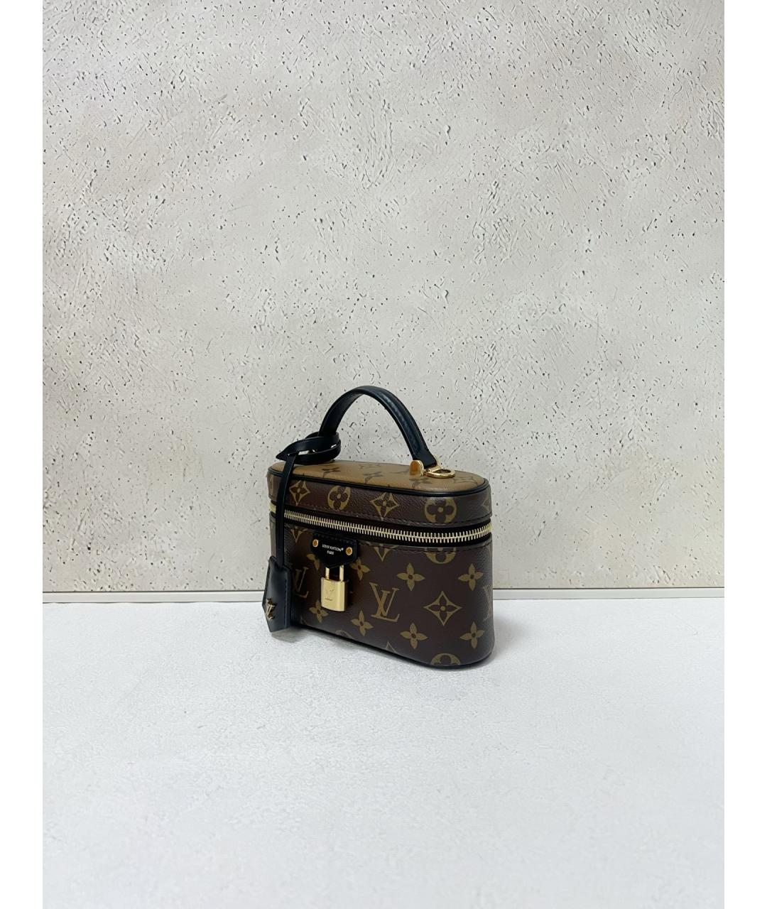 LOUIS VUITTON Коричневая сумка тоут из искусственной кожи, фото 4