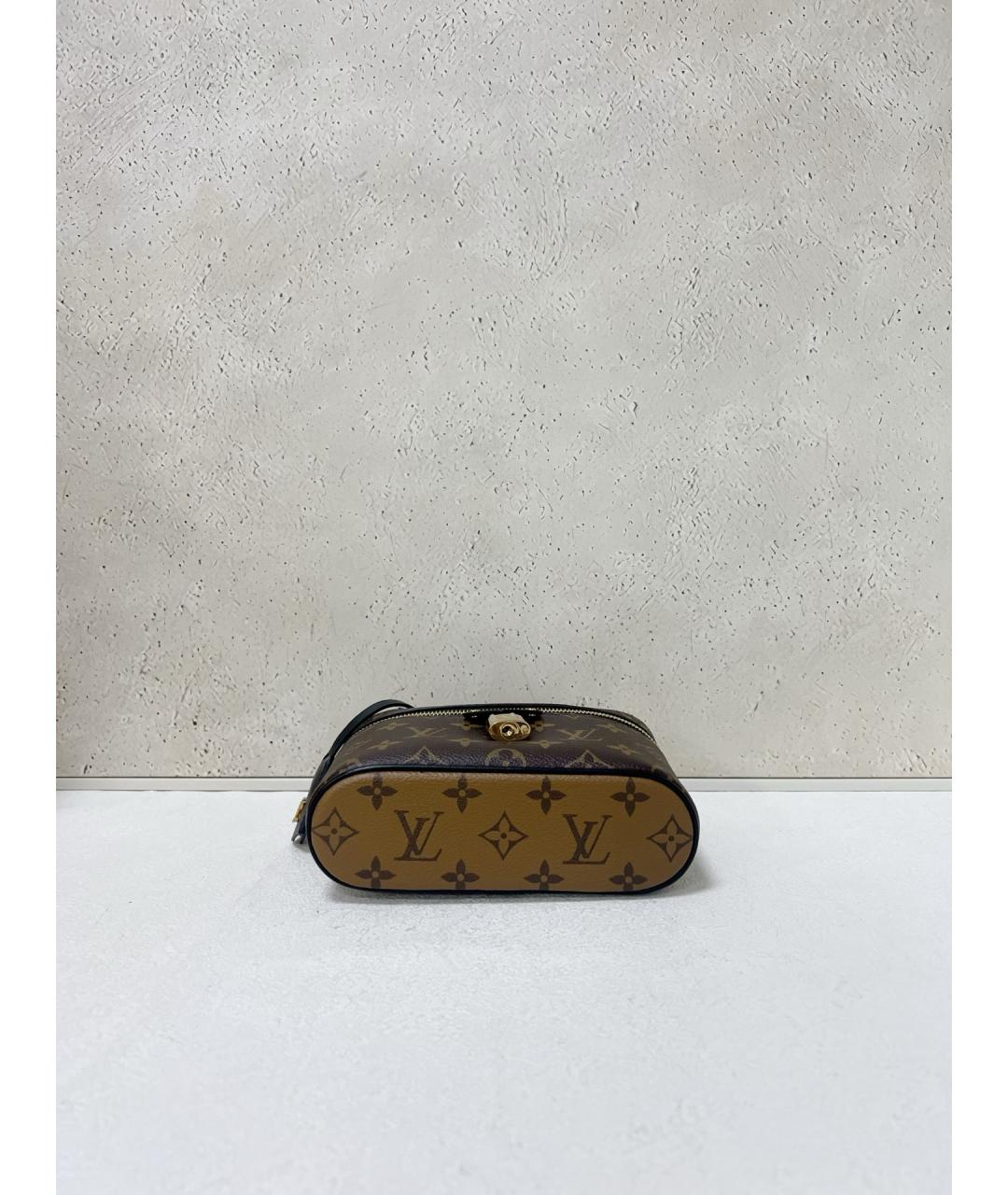 LOUIS VUITTON Коричневая сумка тоут из искусственной кожи, фото 5
