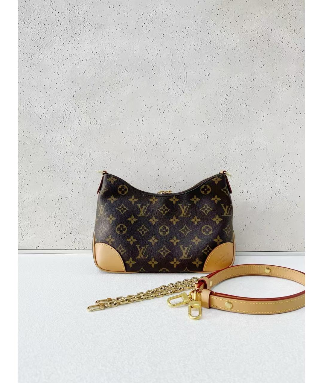LOUIS VUITTON Коричневая сумка через плечо из искусственной кожи, фото 2