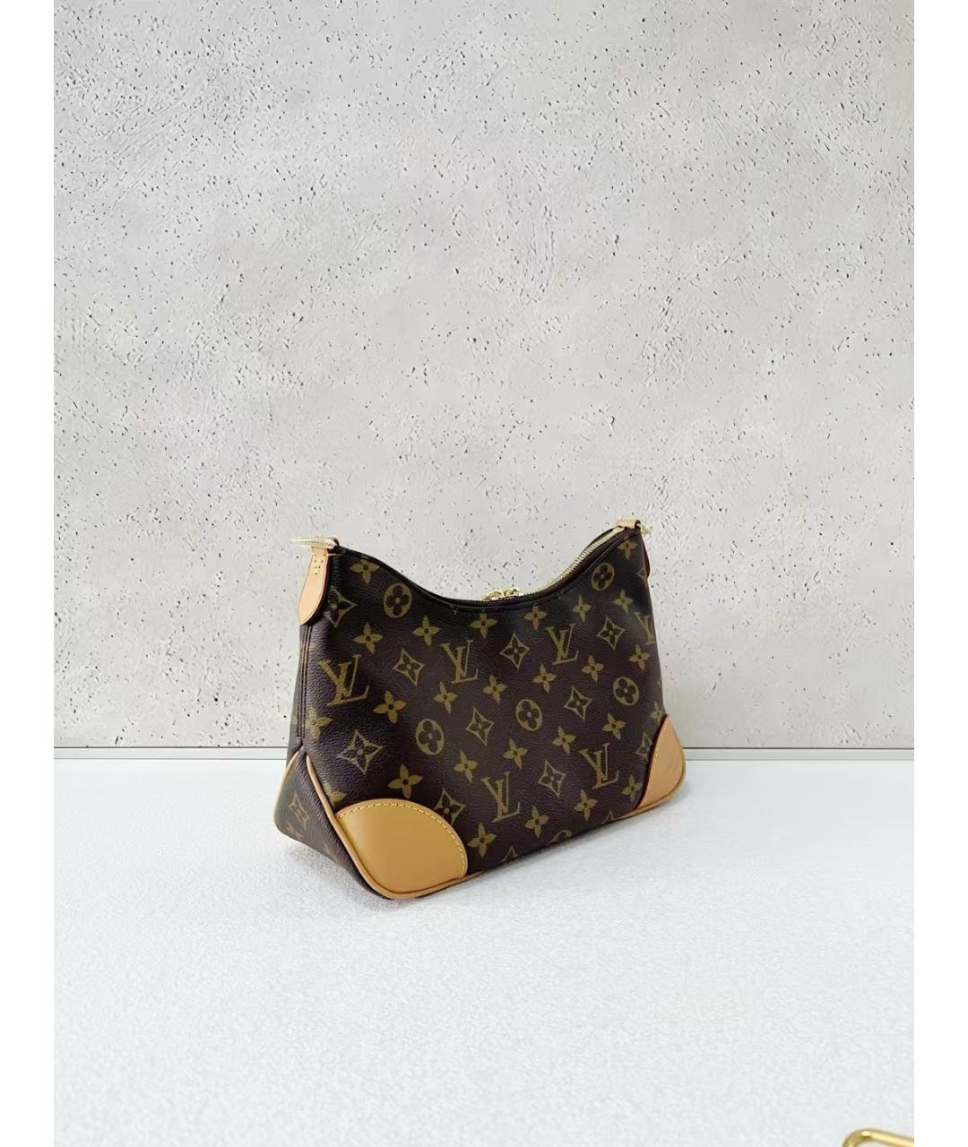 LOUIS VUITTON Коричневая сумка через плечо из искусственной кожи, фото 3