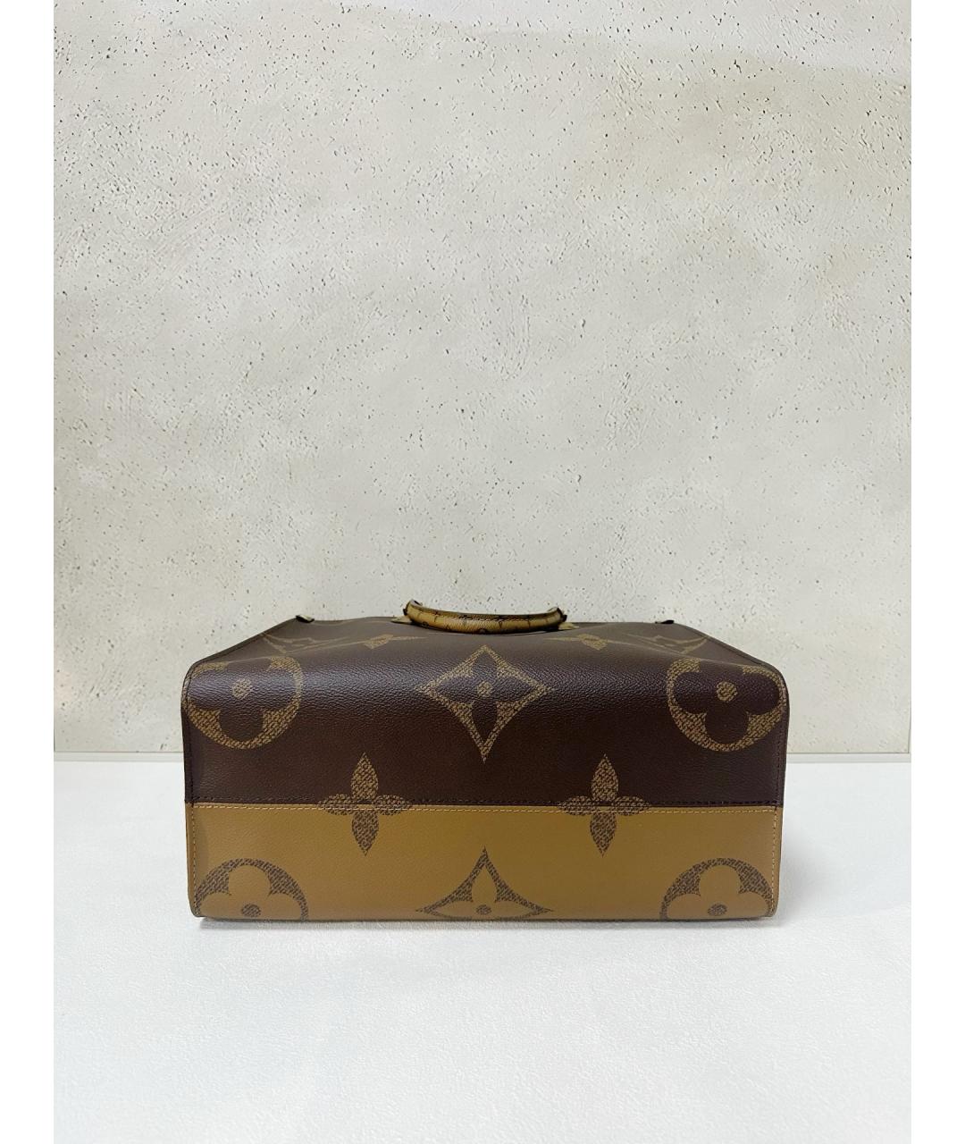 LOUIS VUITTON Коричневая сумка тоут из канвы, фото 5