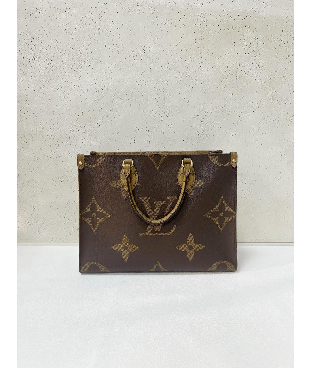 LOUIS VUITTON Коричневая сумка тоут из канвы, фото 2