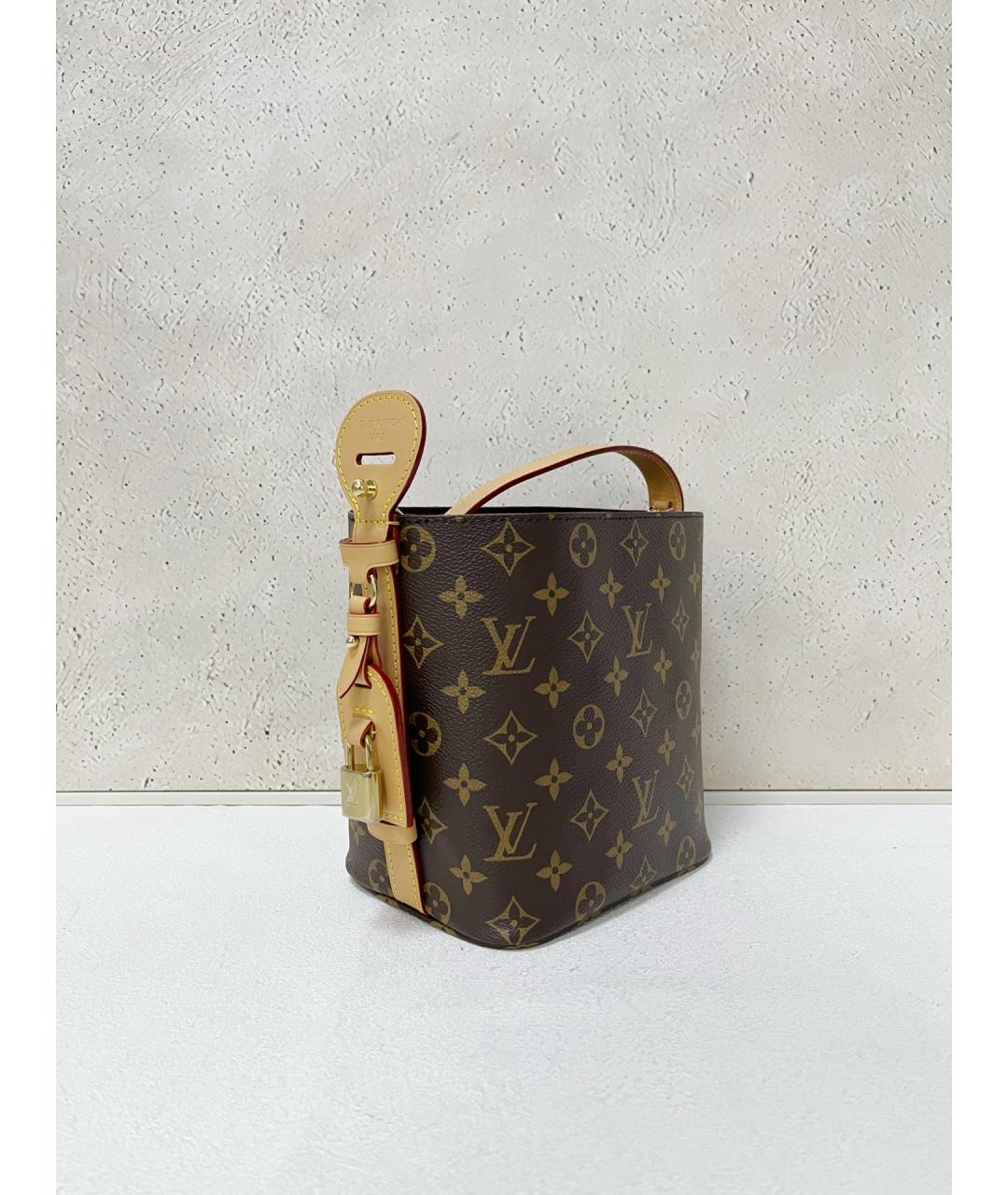 LOUIS VUITTON Коричневая сумка тоут из искусственной кожи, фото 4