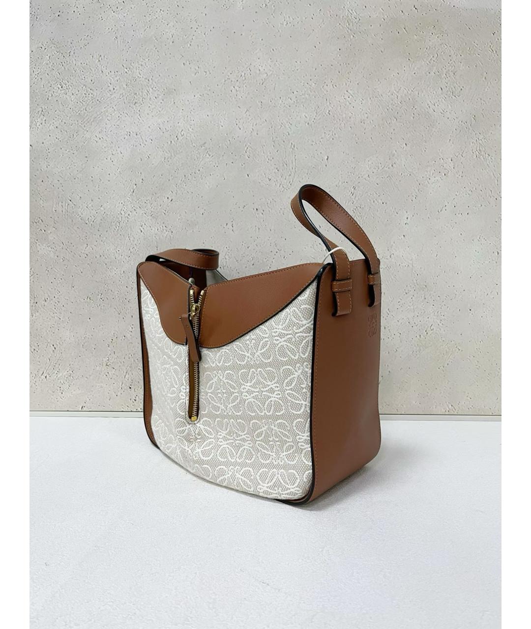 LOEWE Коричневая кожаная сумка тоут, фото 4