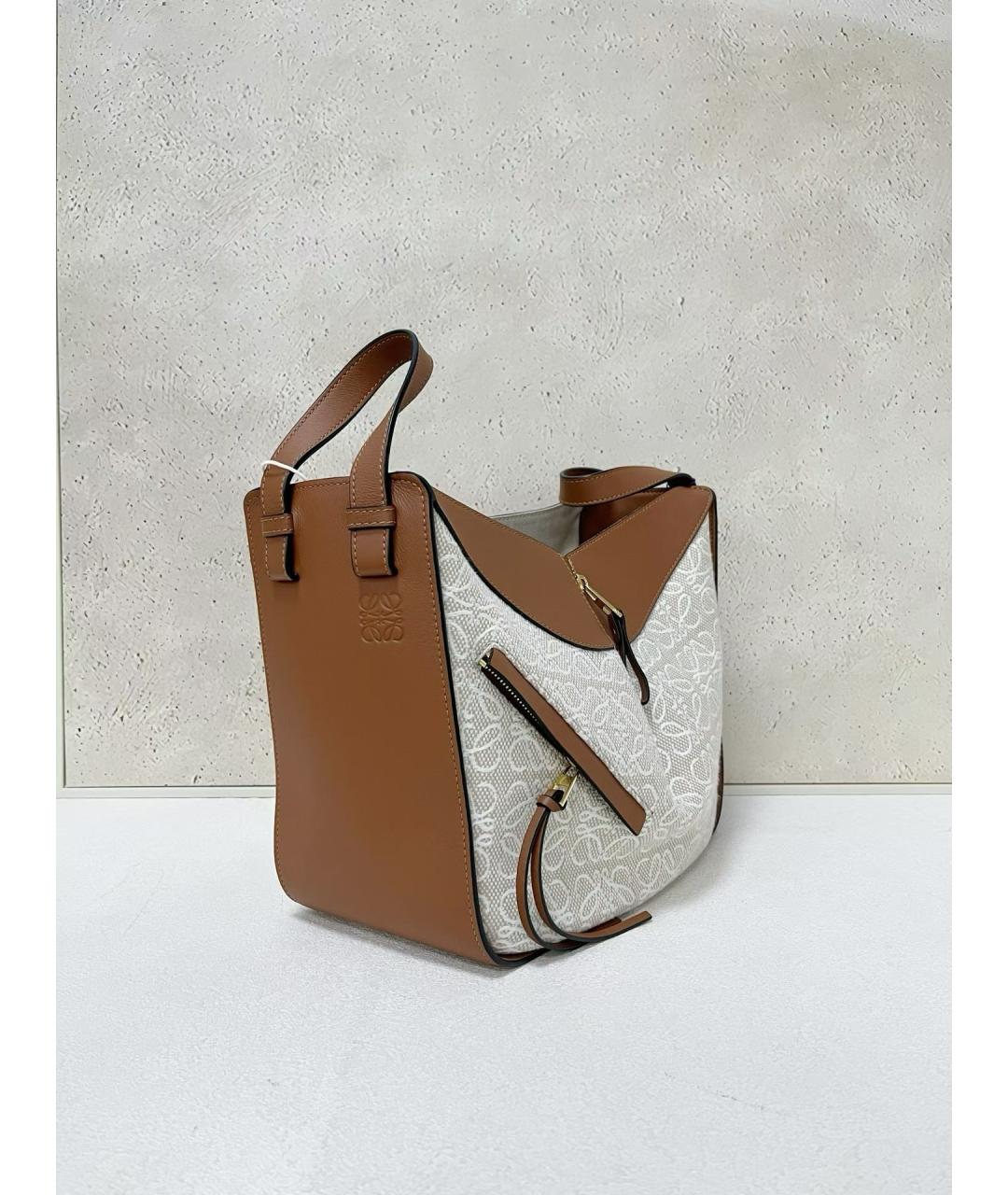 LOEWE Коричневая кожаная сумка тоут, фото 3
