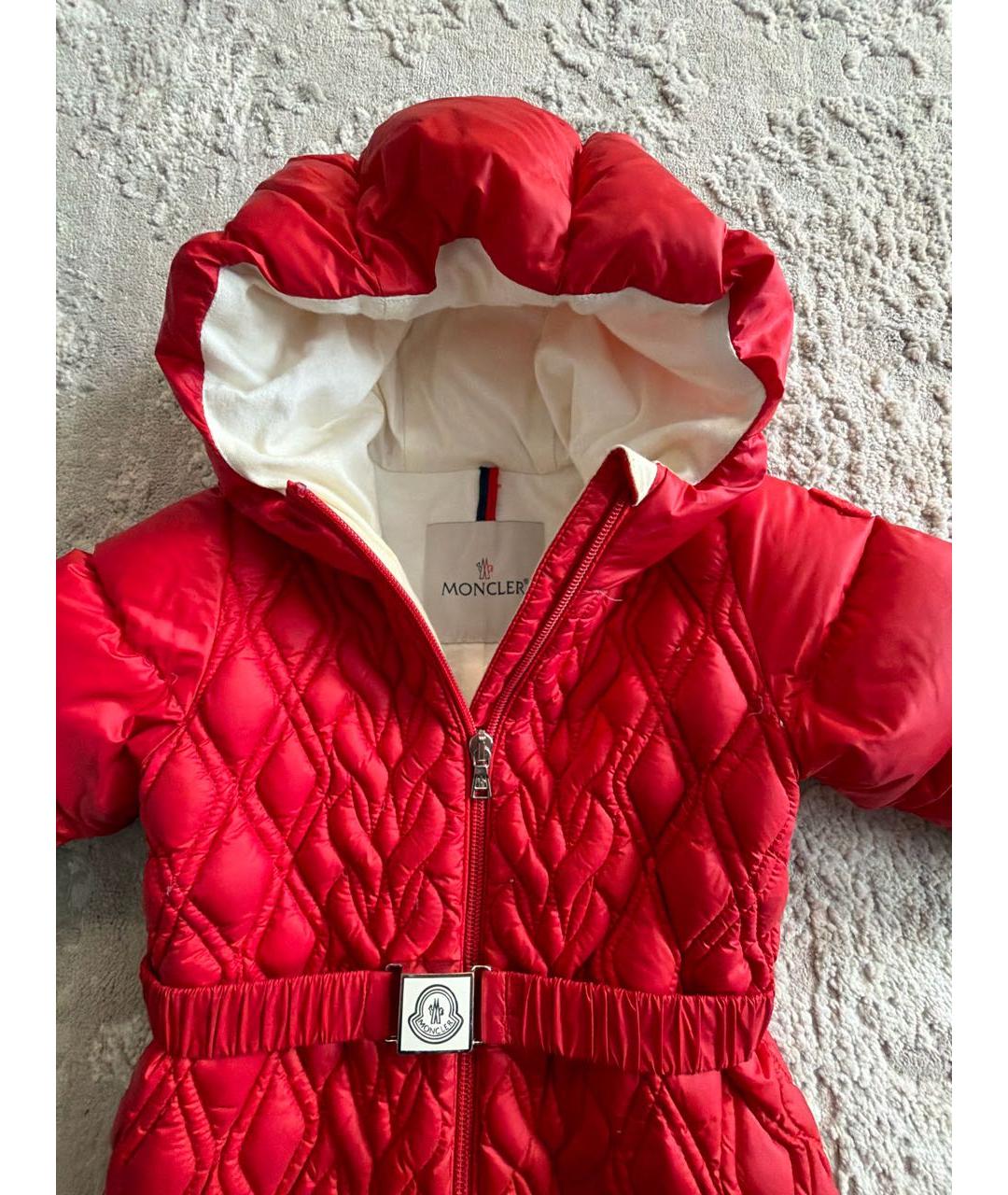 MONCLER Красный полиэстеровый комбинезон, фото 3