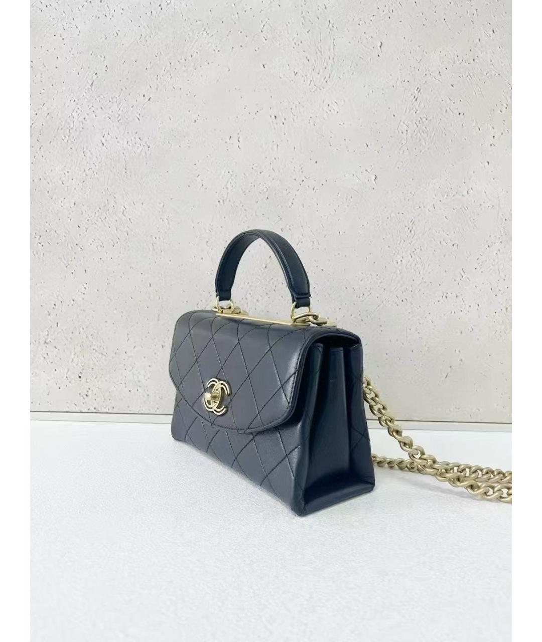 CHANEL Черная кожаная сумка через плечо, фото 4