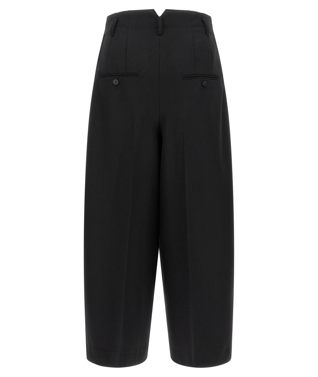 JACQUEMUS Черные шерстяные прямые брюки, фото 2