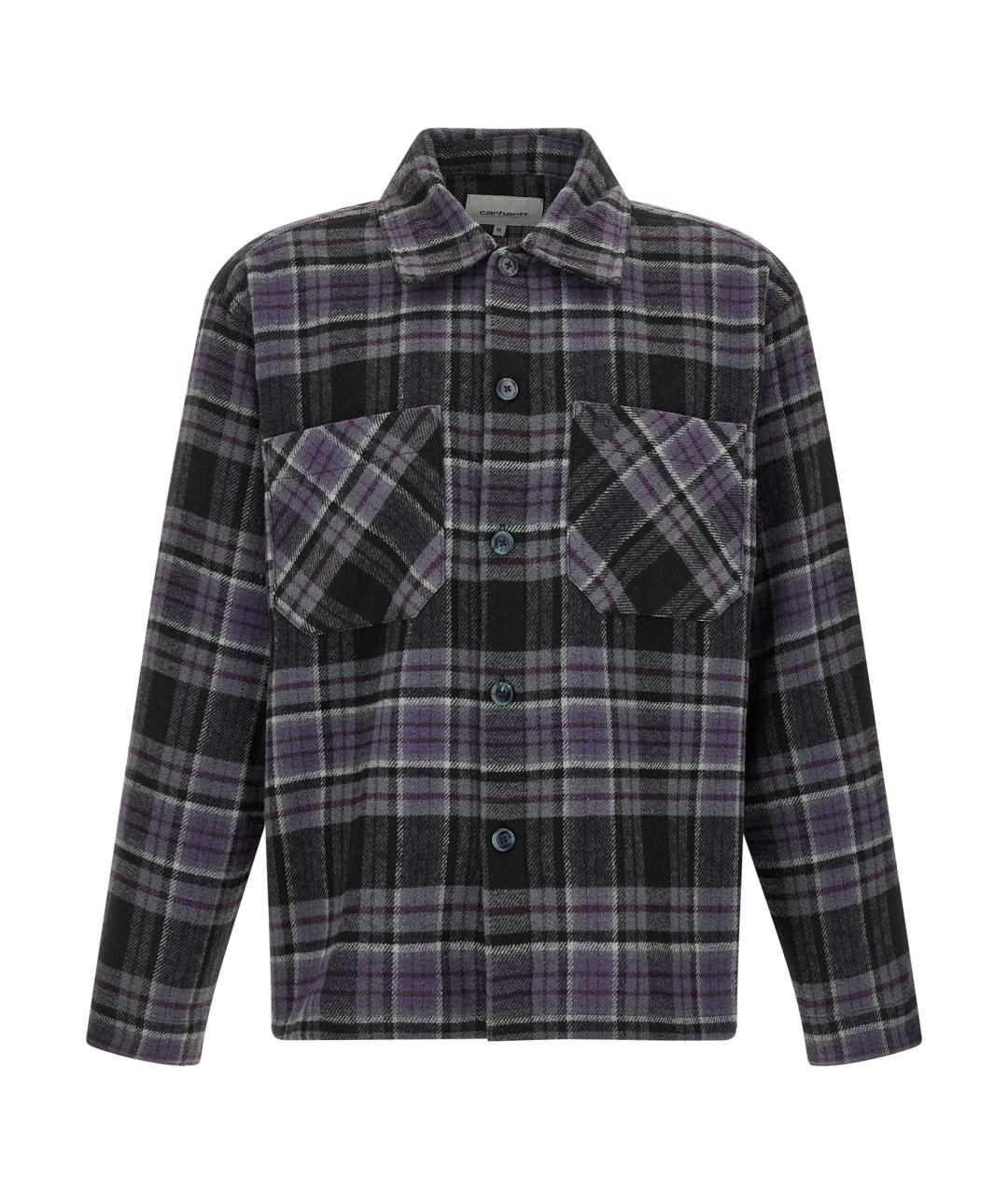 CARHARTT WIP Фиолетовая шерстяная кэжуал рубашка, фото 1