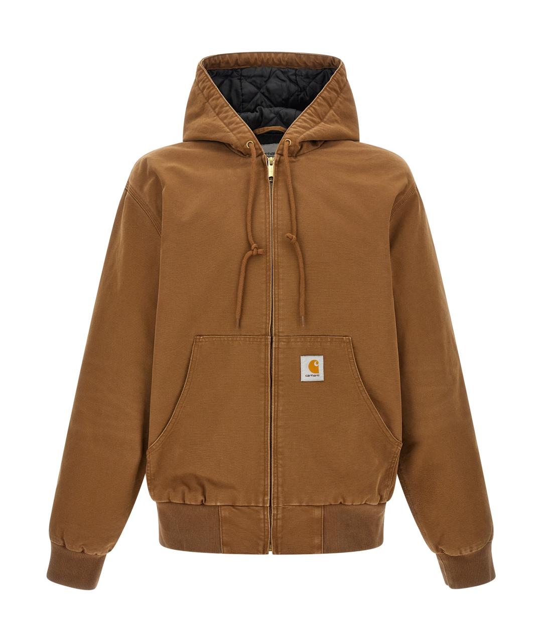 CARHARTT WIP Коричневая хлопковая куртка, фото 1