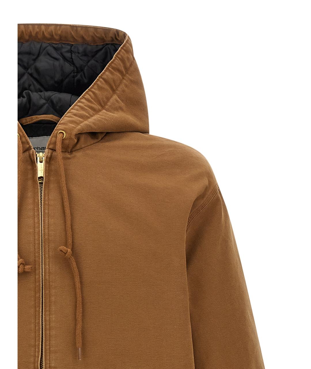 CARHARTT WIP Коричневая хлопковая куртка, фото 3